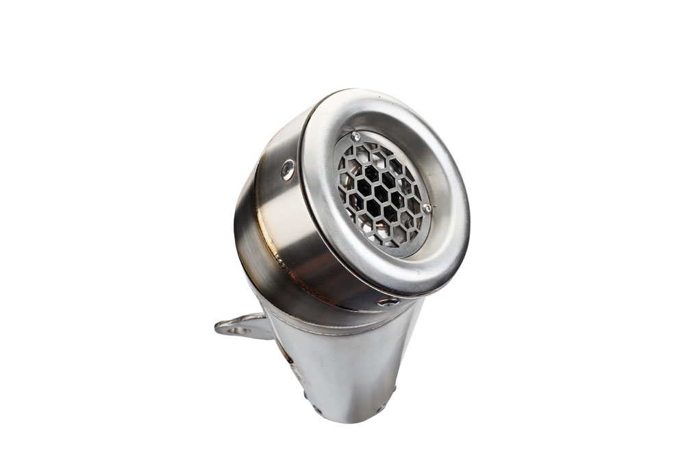 Exhaust compatible with Royal Enfield Himalayan 450 2024-2025, Powercone Evo, Homologated legal slip-on exhaust including removable db killer and link pipe 