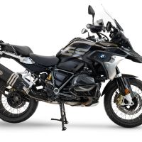 Scarico compatibile con Bmw R 1250 Gs -Adventure 2019-2020, Hyper Sonic Black Titanium, Scarico omologato, silenziatore con db killer estraibile e raccordo specifico