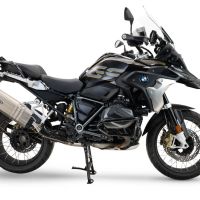 Exhaust compatible with Bmw R 1250 Gs -Adventure 2021-2024, Hyper Sonic Titanium, Homologated legal slip-on exhaust including removable db killer and link pipe 