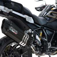 Scarico compatibile con Bmw R 1250 Gs -Adventure 2019-2020, Hyper Sonic Black Titanium, Scarico omologato, silenziatore con db killer estraibile e raccordo specifico