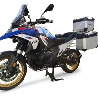 GPR TECH COMPATABILE CON BMW R 1300 GS 2023/2025 GPR TECH TRITTICO DI VALIGIE IN COLORE ARGENTO, TOP CASE 45 LT + VALIGIE LATERALI 38 LT. + 38 LT. + TELAIO SPECIFICO NERO 