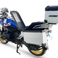 GPR TECH COMPATABILE CON BMW R 1300 GS Adventure 2023/2025 GPR TECH TRITTICO DI VALIGIE IN COLORE ARGENTO, TOP CASE 45 LT + VALIGIE LATERALI 38 LT. + 38 LT. + TELAIO SPECIFICO NERO 