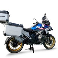 GPR TECH COMPATABILE CON BMW R 1300 GS Adventure 2023/2025 GPR TECH TRITTICO DI VALIGIE IN COLORE ARGENTO, TOP CASE 35 LT + VALIGIE LATERALI 38 LT. + 38 LT. + TELAIO SPECIFICO NERO 