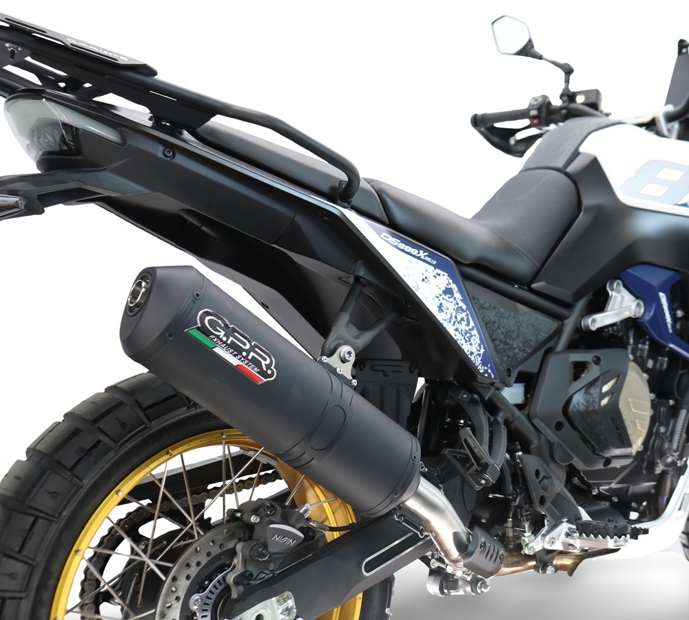 Scarico GPR compatibile con  Voge DS 800 Rally 2025-2026, Ghisa , Scarico omologato, silenziatore con db killer estraibile e raccordo specifico