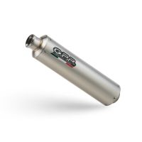 GPR exhaust compatible with  Hyosung Comet 250 GT - R 2001-2014, Inox Tondo, Homologated legal bolt-on silencer including removable db killer 