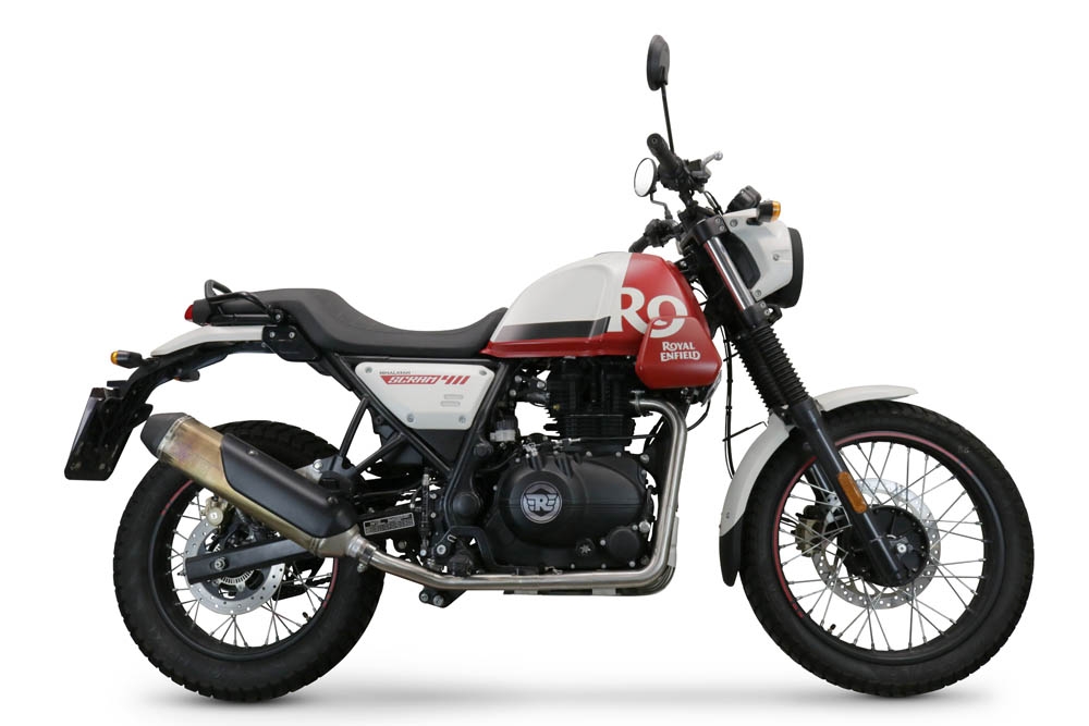 Scarico compatibile con Royal Enfield Himalayan 410 DIAM 42.5 2017-2020, Decatalizzatore, Collettore decatalizzore, applicazione racing