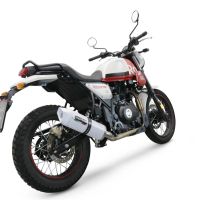 Scarico compatibile con Royal Enfield Scram 411 2022-2024, Albus Evo4, Terminale di scarico omologato, fornito con db killer estraibile, catalizzatore e raccordo specifico