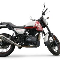 Scarico compatibile con Royal Enfield Scram 411 2022-2024, Powercone Evo, Terminale di scarico omologato,fornito con db killer estraibile,catalizzatore e collettore