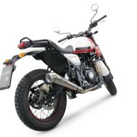 Scarico compatibile con Royal Enfield Scram 411 2022-2024, Powercone Evo, Terminale di scarico omologato,fornito con db killer estraibile,catalizzatore e collettore