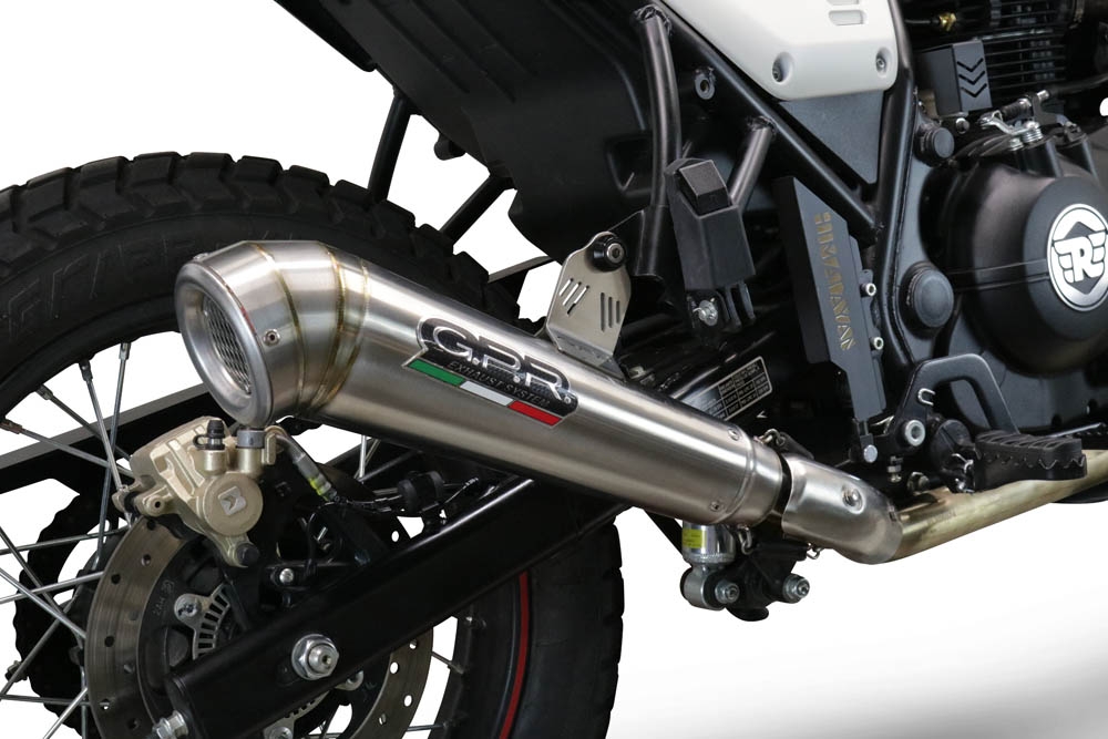 Scarico compatibile con Royal Enfield Scram 411 2022-2024, Powercone Evo, Terminale di scarico omologato,fornito con db killer estraibile,catalizzatore e collettore