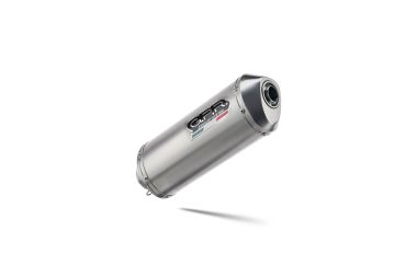 Scarico compatibile con Aprilia Mana 850 Gt 2007-2016, Satinox, Terminale di scarico semi-completo, omologato, con db killer estraibile e raccordo specifico