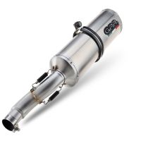 Scarico compatibile con Bmw R 1100 Rt 1994-2001, Satinox , Scarico omologato, silenziatore con db killer estraibile e raccordo specifico