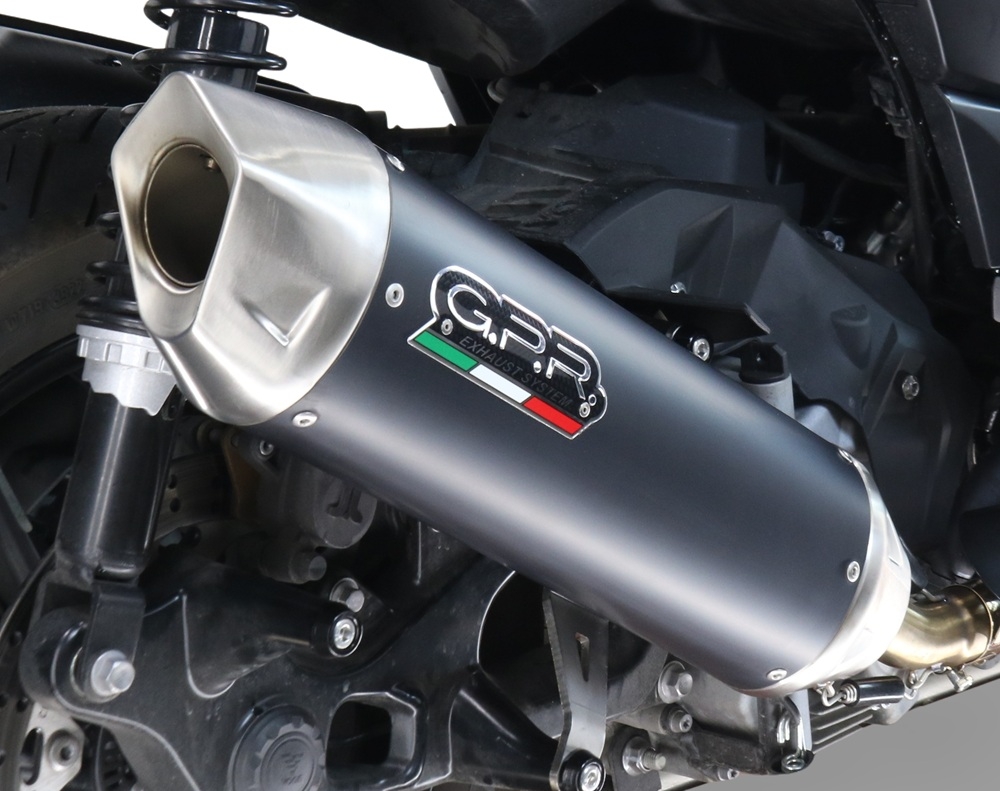 GPR exhaust compatible with  Kymco Dink Street 300 2009-2016, Furore-X Scooter, Homologated legal full system exhaust, including removable db killer 