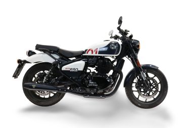 Exhaust compatible with Royal Enfield Shotgun 650 2024-2025, Ultracone Black, Dual Homologated legal slip-on exhaust including removable db killers, link pipes and catalysts 