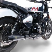 Exhaust compatible with Royal Enfield Shotgun 650 2024-2025, Ultracone Black, Double Racing slip-on exhaust including link pipe 