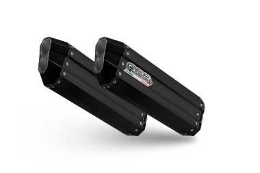 Scarico compatibile con Bmw K 1600 Gtl 2017-2021, Hyper Sonic Black Titanium, Scarico omologato, silenziatore con db killer estraibile e raccordo specifico