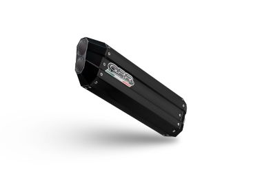 Scarico compatibile con Ktm Lc 8 Adventure 1190 2013-2016, Hyper Sonic Black Titanium, Scarico omologato, silenziatore con db killer estraibile e raccordo specifico