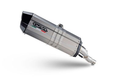 Scarico compatibile con Bmw R 1250 Gs -Adventure 2021-2024, Hyper Sonic Titanium, Scarico omologato, silenziatore con db killer estraibile e raccordo specifico