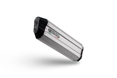 Scarico compatibile con Ktm Lc 8 Adventure 1190 2013-2016, Hyper Sonic Titanium, Scarico omologato, silenziatore con db killer estraibile e raccordo specifico