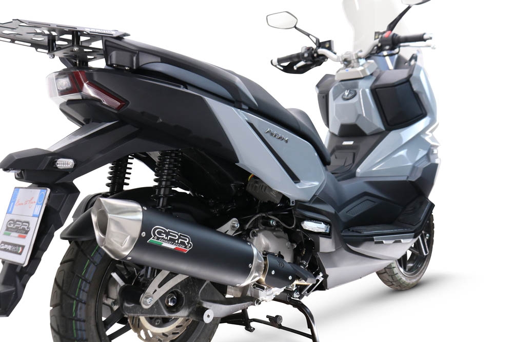 GPR exhaust compatible with  Sym ADX 300 2024-2026, Furore-X Scooter, Slip-on including silencer approved for noise,db killer and catalyst compliant for inspection 