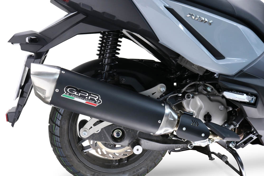 GPR exhaust compatible with  Sym ADX 300 2024-2026, Furore-X Scooter, Slip-on including silencer approved for noise,db killer and catalyst compliant for inspection 