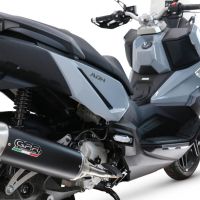 GPR exhaust compatible with  Sym ADX 300 2024-2026, Furore-X Scooter, Racing slip-on exhausts including link pipe and removable db killer 