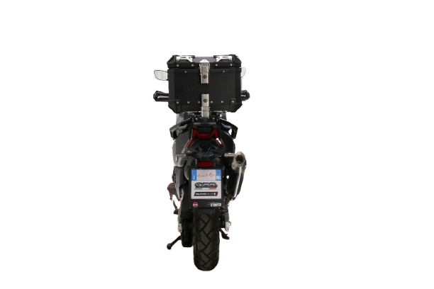 TOP CASE - BAULETTO GPR TECH COMPATABILE CON Bmw G 310 Gs 2017/2021 e4 GPR TECH BAULETTO TOP CASE ALPI-TECH 26 LT, COLORE NERO CON PIASTRA SPECIFICA 