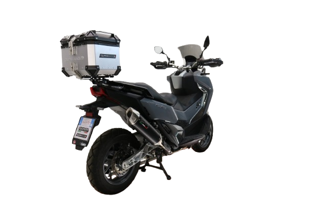 TOP CASE - BAULETTO GPR TECH COMPATABILE CON Bmw G 310 Gs 2017/2021 e4 GPR TECH BAULETTO TOP CASE ALPI-TECH 26 LT, COLORE ARGENTO CON PIASTRA SPECIFICA 