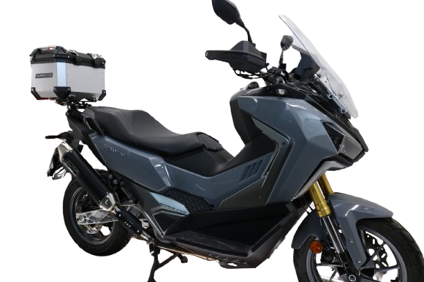 TOP CASE - BAULETTO GPR TECH COMPATABILE CON Bmw G 310 Gs 2017/2021 e4 GPR TECH BAULETTO TOP CASE ALPI-TECH 26 LT, COLORE ARGENTO CON PIASTRA SPECIFICA 
