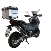 TOP CASE - BAULETTO GPR TECH COMPATABILE CON Bmw G 310 Gs 2017/2021 e4 GPR TECH BAULETTO TOP CASE ALPI-TECH 35 LT. COLORE ARGENTO CON PIASTRA SPECIFICA 
