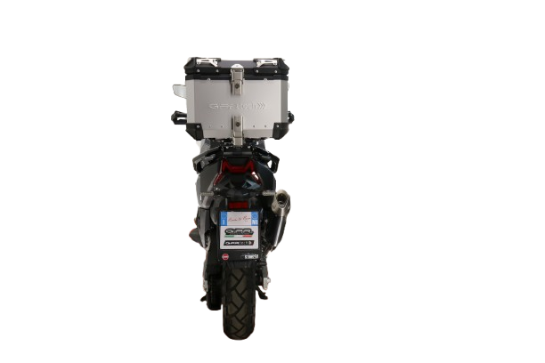 TOP CASE - BAULETTO GPR TECH COMPATABILE CON Bmw G 310 Gs 2017/2021 e4 GPR TECH BAULETTO TOP CASE ALPI-TECH 26 LT, COLORE ARGENTO CON PIASTRA SPECIFICA 