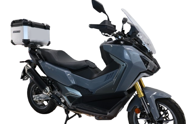 TOP CASE - BAULETTO GPR TECH COMPATABILE CON Bmw G 310 Gs 2017/2021 e4 GPR TECH BAULETTO TOP CASE ALPI-TECH 45 LT. COLORE ARGENTO CON PIASTRA SPECIFICA 