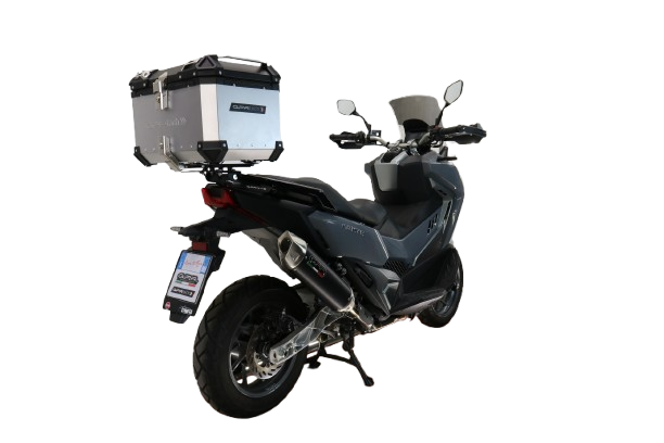 TOP CASE - BAULETTO GPR TECH COMPATABILE CON Bmw G 310 Gs 2017/2021 e4 GPR TECH BAULETTO TOP CASE ALPI-TECH 45 LT. COLORE ARGENTO CON PIASTRA SPECIFICA 