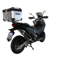 TOP CASE - BAULETTO GPR TECH COMPATABILE CON Bmw G 310 Gs 2017/2021 e4 GPR TECH BAULETTO TOP CASE ALPI-TECH 45 LT. COLORE ARGENTO CON PIASTRA SPECIFICA 