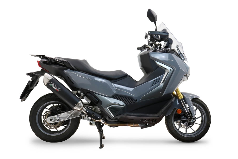 GPR exhaust compatible with  Sym ADX TG 400 2024-2026, Furore-X Scooter, Slip-on including silencer approved for noise,db killer and catalyst compliant for inspection 