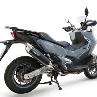 GPR exhaust compatible with  Sym ADX TG 400 2024-2026, Furore-X Scooter, Racing slip-on exhausts including link pipe and removable db killer 