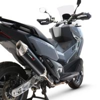 GPR exhaust compatible with  Sym ADX TG 400 2024-2026, Furore-X Scooter, Racing slip-on exhausts including link pipe and removable db killer 