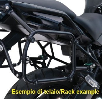 GPR TECH COMPATABILE CON Bmw F 800 Gs 2024/2025 e5 GPR TECH Telaio specifico per valigie laterali capienza 38 Lt + 32 Lt., colore nero 