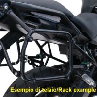 GPR TECH COMPATABILE CON Suzuki V-Strom 1050 Xt/De 2020/2024 e5 GPR TECH Telaio specifico per valigie laterali capienza 38 Lt + 32 Lt., colore nero 
