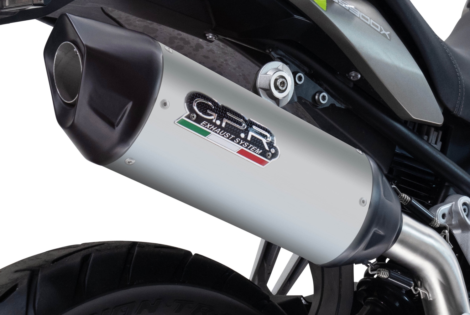 Scarico compatibile con Suzuki V-STROM DL 800 DE - SE 2023-2025, Furore-X Titanio, Scarico omologato, silenziatore con db killer estraibile e raccordo specifico
