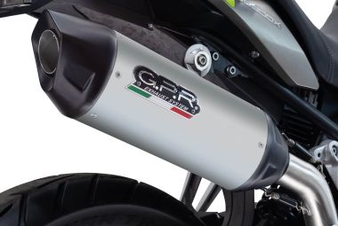 Scarico compatibile con Suzuki V-STROM DL 800 DE - SE 2023-2025, Furore-X Titanio, Scarico omologato, silenziatore con db killer estraibile e raccordo specifico
