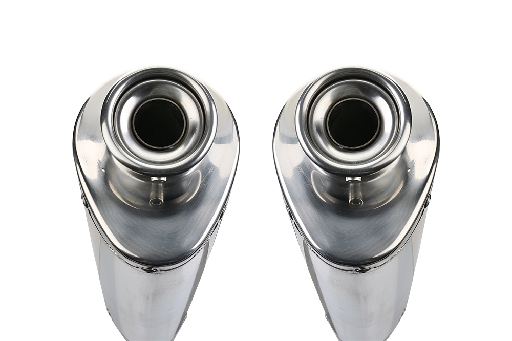 Scarico compatibile con Honda Vtr 1000 Sp-1 RC51 2000-2001, Trioval, Coppia di terminali di scarico omologati, forniti con db killer removibili e raccordi specifici