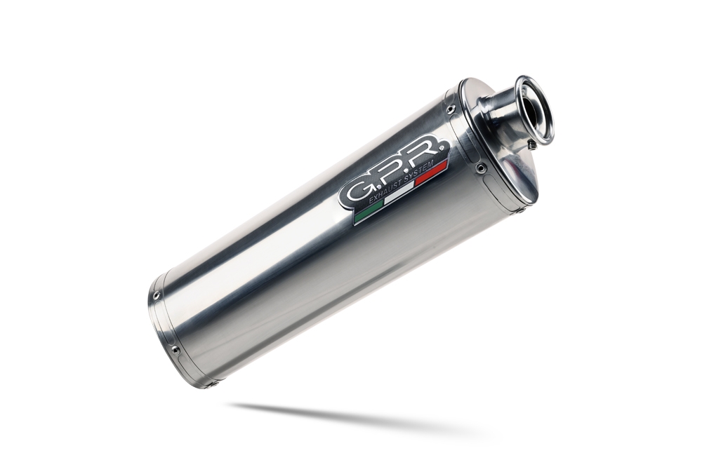 Scarico compatibile con Moto Guzzi Sport 1200 4V 2006-2007, Trioval, Terminale di scarico omologato, fornito con db killer estraibile, catalizzatore e raccordo specifico