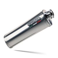 Scarico compatibile con Moto Guzzi Sport 1200 4V 2006-2007, Trioval, Terminale di scarico omologato, fornito con db killer estraibile, catalizzatore e raccordo specifico