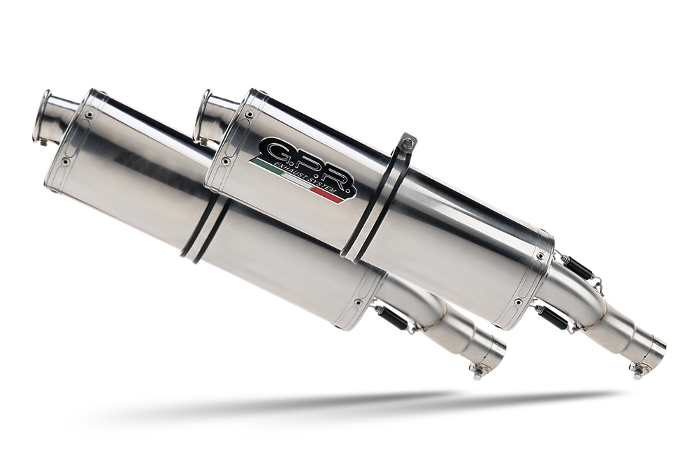 Scarico compatibile con Honda Vtr 1000 Sp-1 RC51 2000-2001, Trioval, Coppia di terminali di scarico omologati, forniti con db killer removibili e raccordi specifici