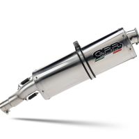 Scarico compatibile con Moto Guzzi Sport 1200 4V 2006-2007, Trioval, Terminale di scarico omologato, fornito con db killer estraibile, catalizzatore e raccordo specifico