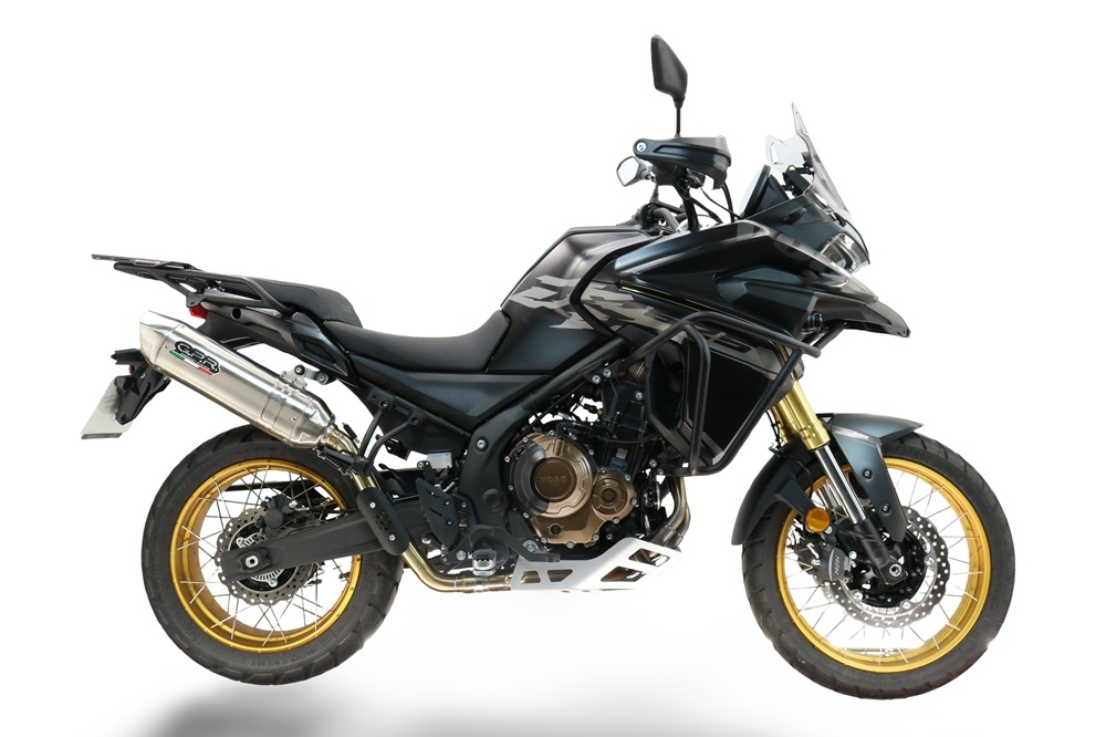 Scarico GPR compatibile con  Voge 625DSX 2024-2025, Furore-X Acciaio Inox, Scarico omologato, silenziatore con db killer estraibile e raccordo specifico