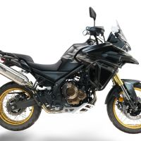 GPR exhaust compatible with  Voge 625DSX 2024-2025, Furore-X Acciaio Inox, Homologated legal slip-on exhaust including removable db killer and link pipe 