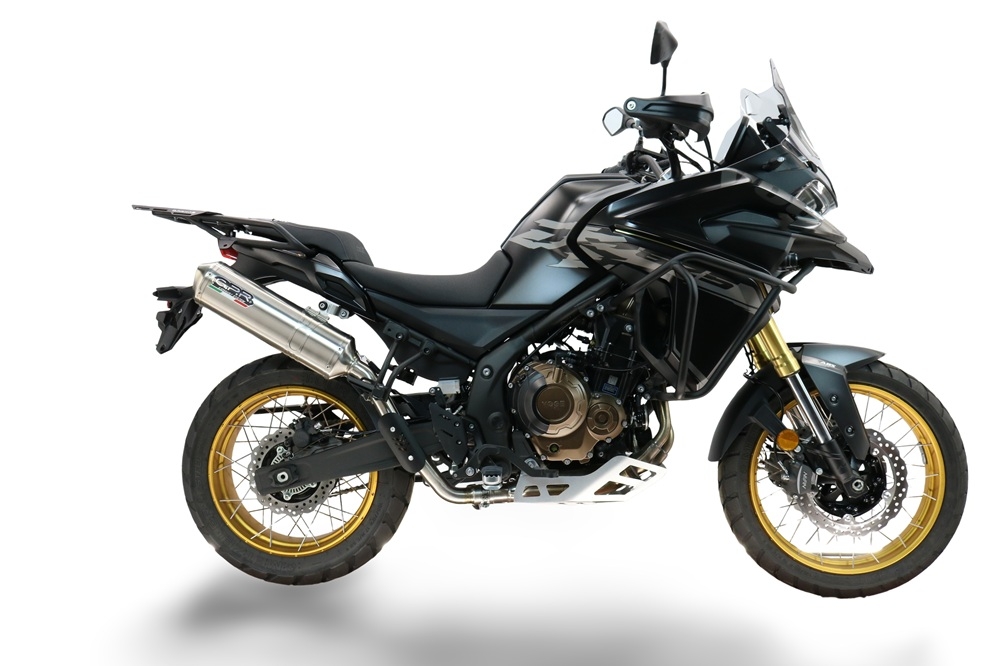 Scarico GPR compatibile con  Voge 625DSX 2024-2025, Satinox , Scarico omologato, silenziatore con db killer estraibile e raccordo specifico