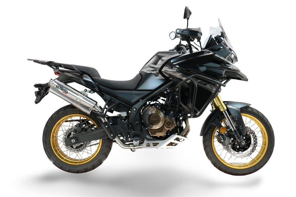 Scarico GPR compatibile con  Voge 625DSX 2024-2025, Trioval, Scarico omologato, silenziatore con db killer estraibile e raccordo specifico